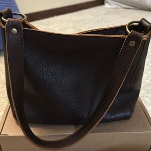 Portland leather triangle shoulder bag